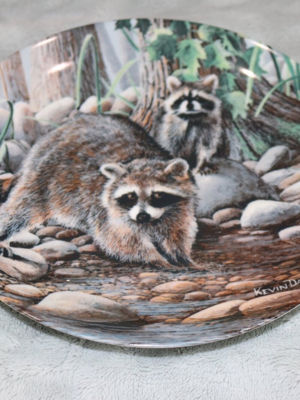 Bradford Exchange vintage 1987 "The Raccoon" plate.